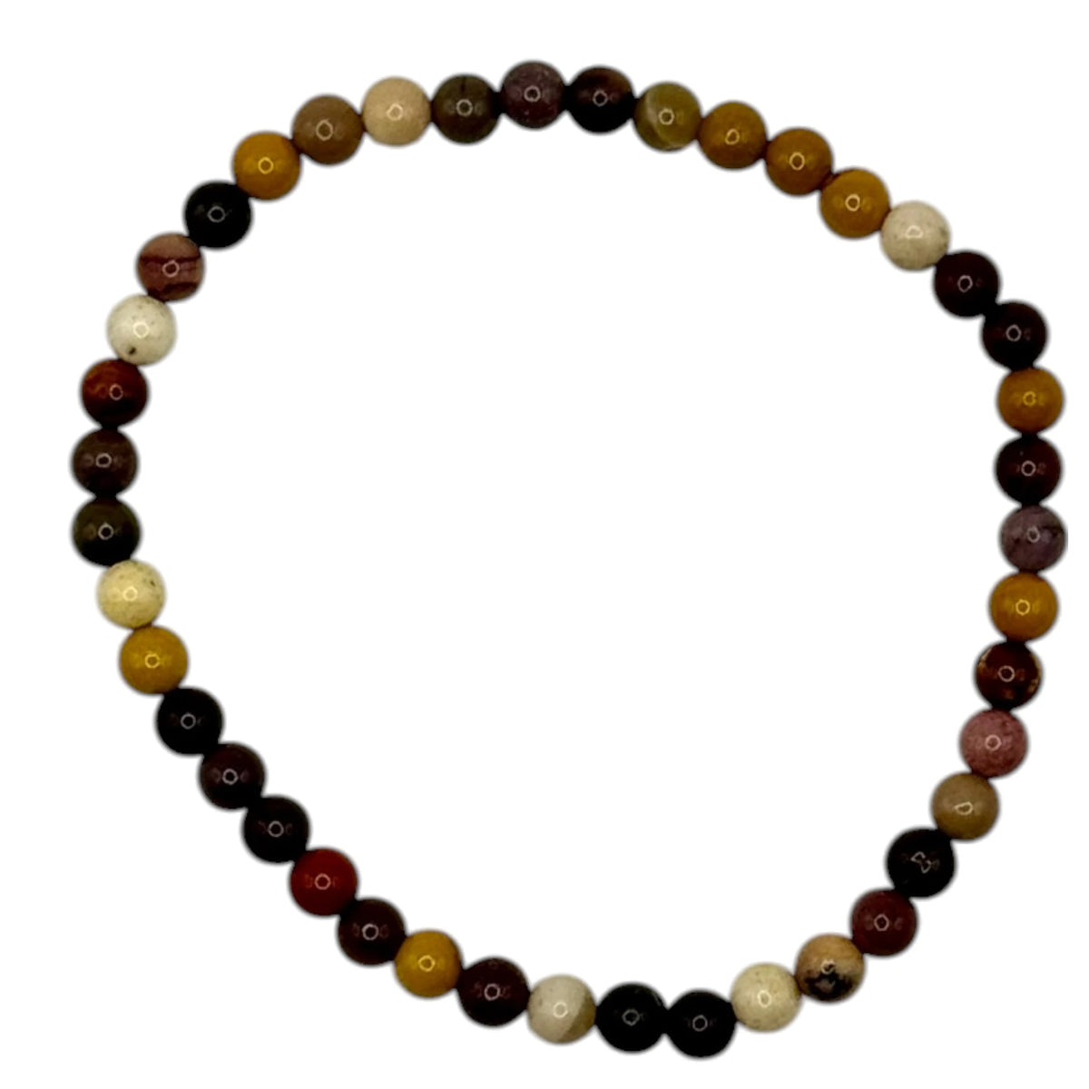Bracelet "Vitalité & Motivation" en Jaspe Mokaite Perles Rondes