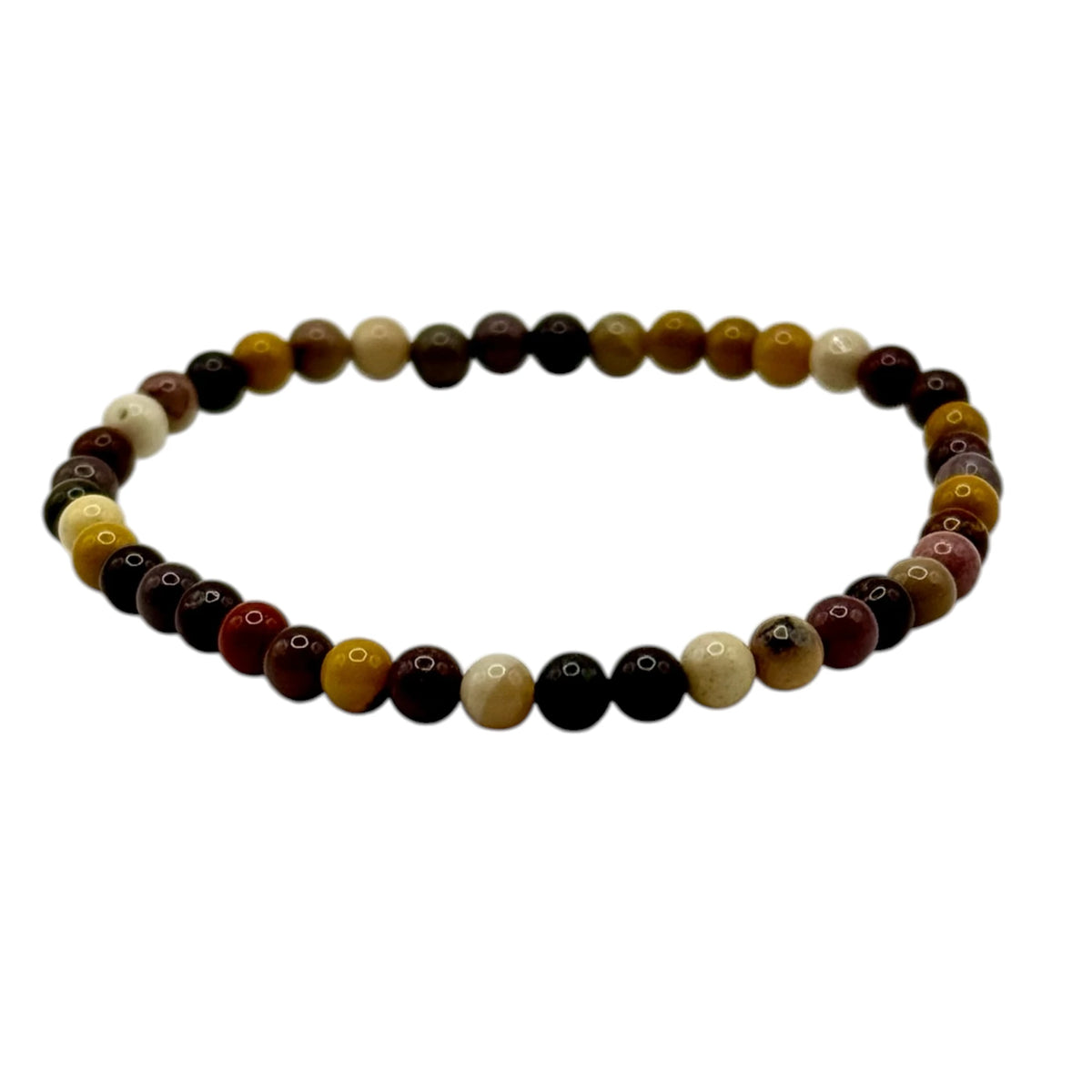 Bracelet "Vitalité & Motivation" en Jaspe Mokaite Perles Rondes