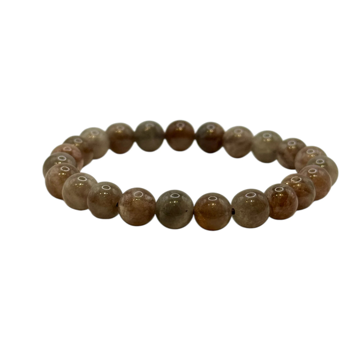Bracelet "Calme & Protection" en Pierre de Lune Noire Perles Rondes