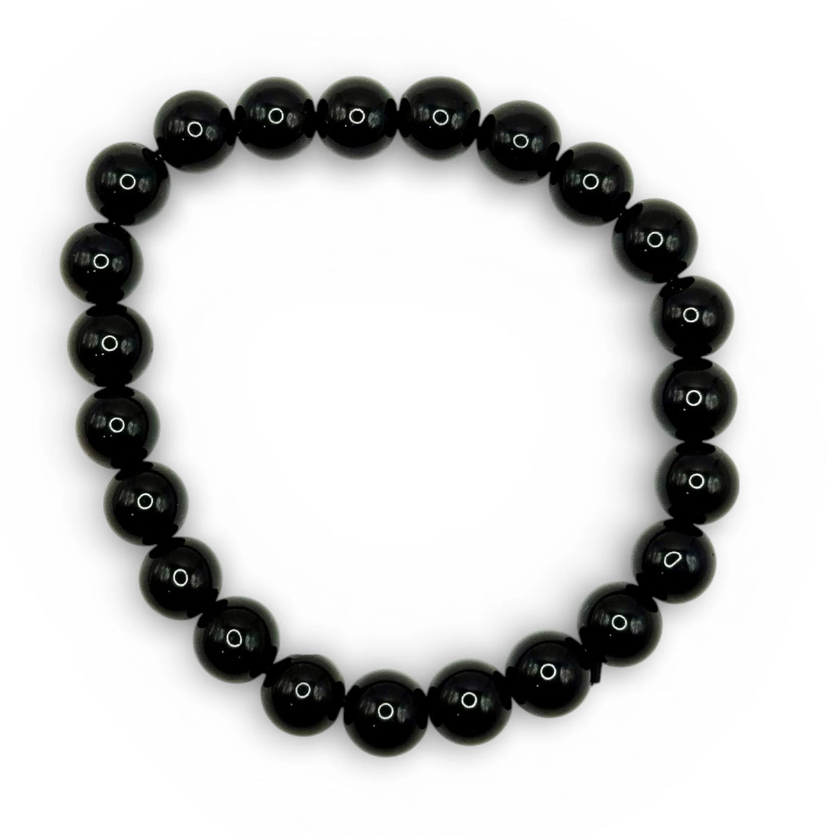 Bracelet "Protection & Ancrage" en Obsidienne Noire Perles Rondes
