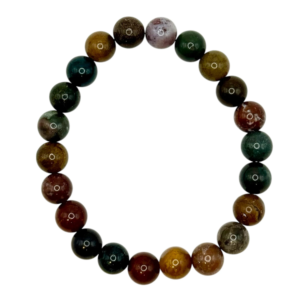 Bracelet "Résilience & Renouveau" en Jaspe Océan Perles Rondes