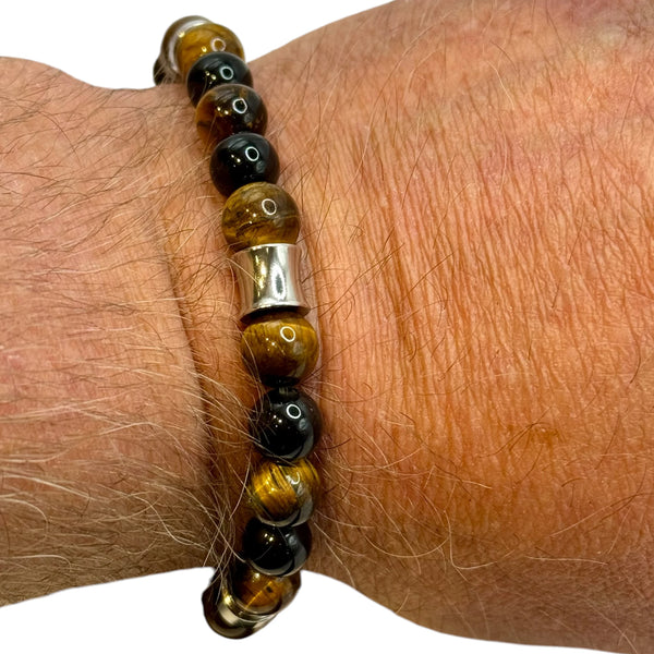 Bracelet Œil de Tigre A et Onyx