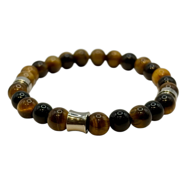 Bracelet Œil de Tigre A et Onyx