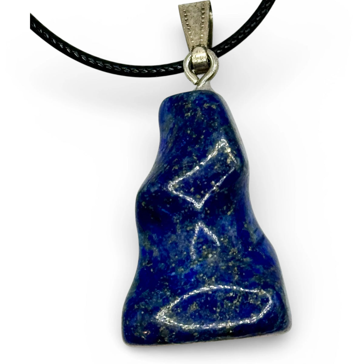 Pendentif Lapis Lazuli, 44x32mm avec cordon réglable