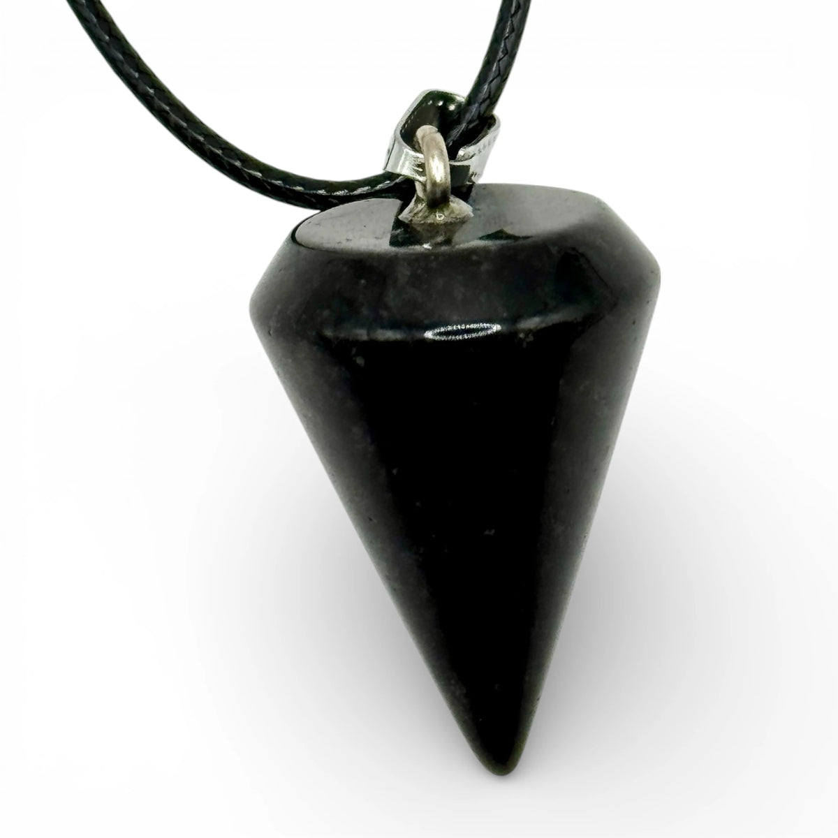 Pendentif Pendule Onyx 30mm avec cordon réglable