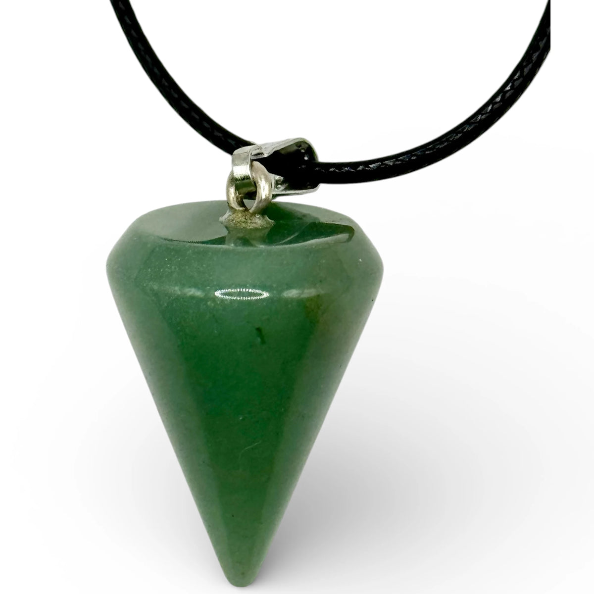 Pendentif Aventurine Verte 30mm, avec cordon réglable
