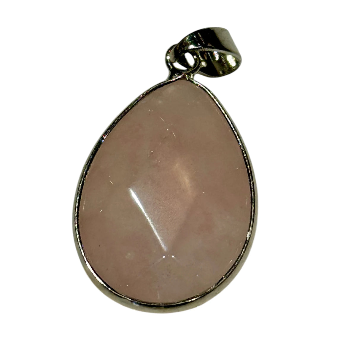 Pendentif Quartz Rose Facetté 31x20mm