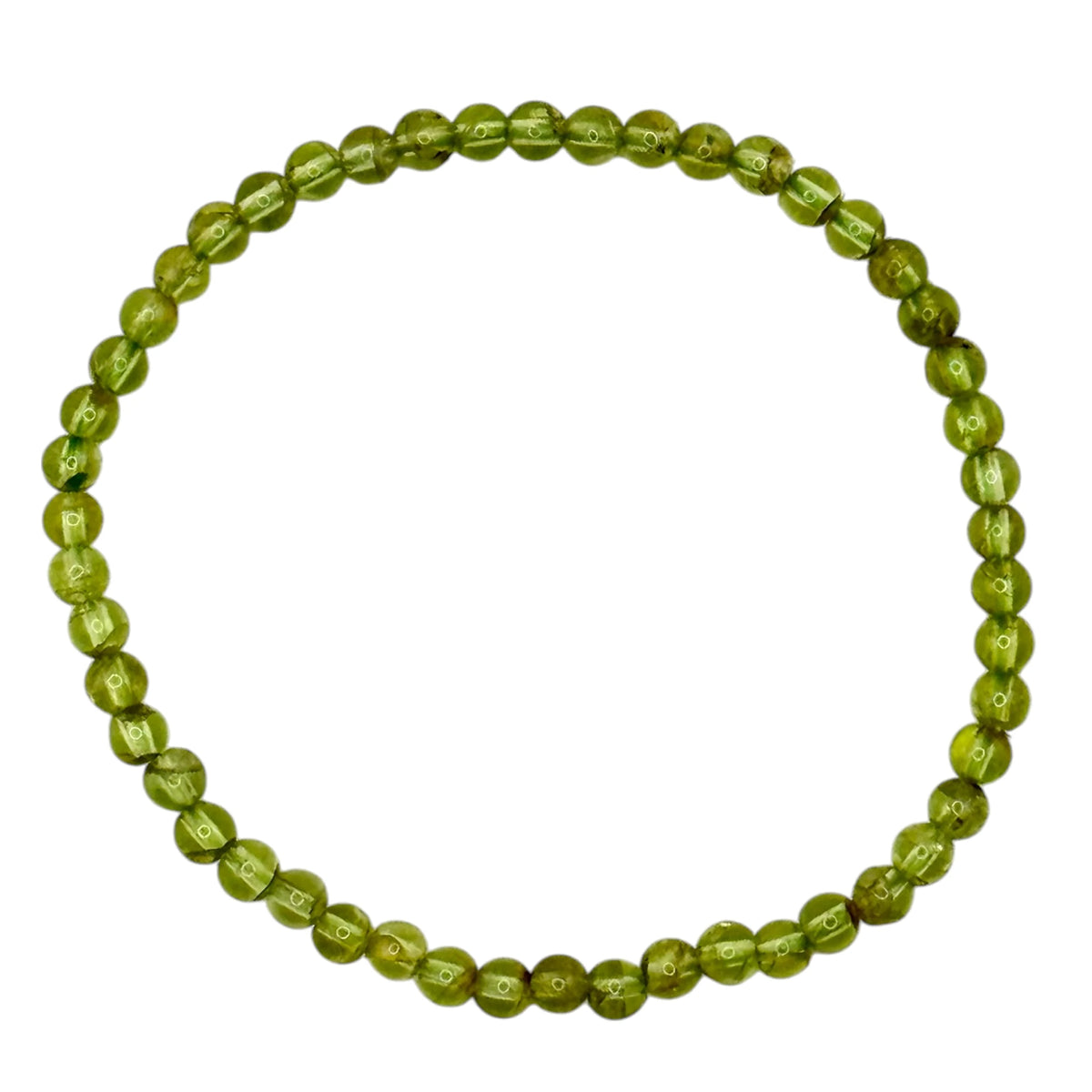 Bracelet "Magnétisme & Protection" en Péridot Perles Rondes
