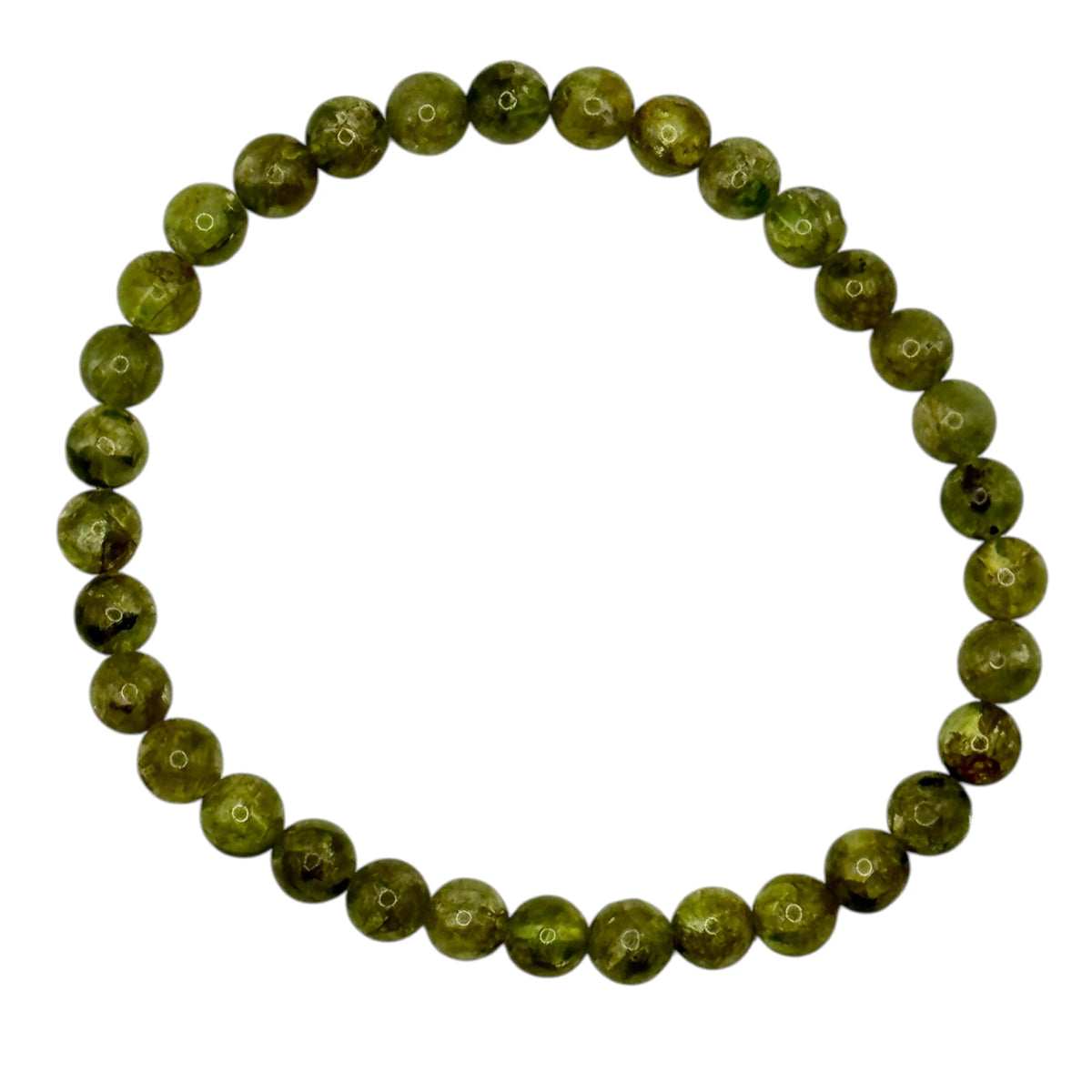 Bracelet "Magnétisme & Protection" en Péridot Perles Rondes