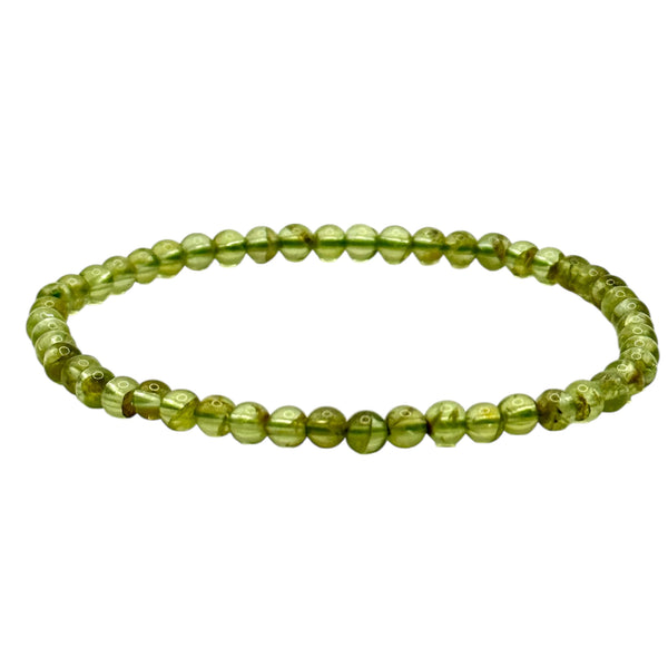 Bracelet "Magnétisme & Protection" en Péridot Perles Rondes