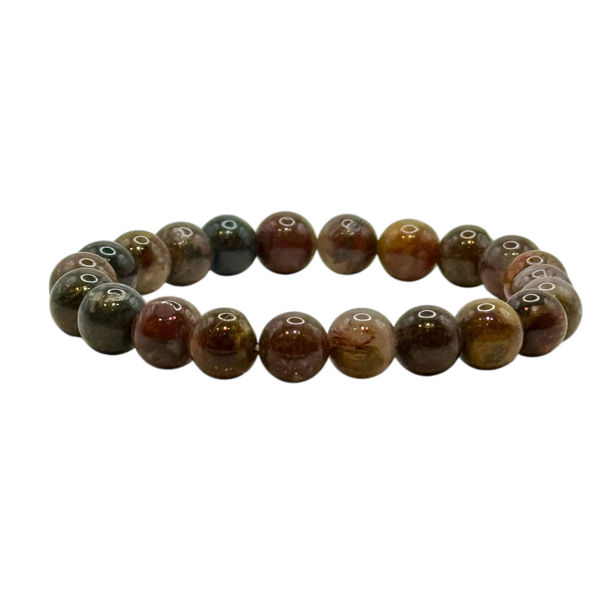 Bracelet "Rééquilibrage & Ancrage" en Pietersite Perles Rondes