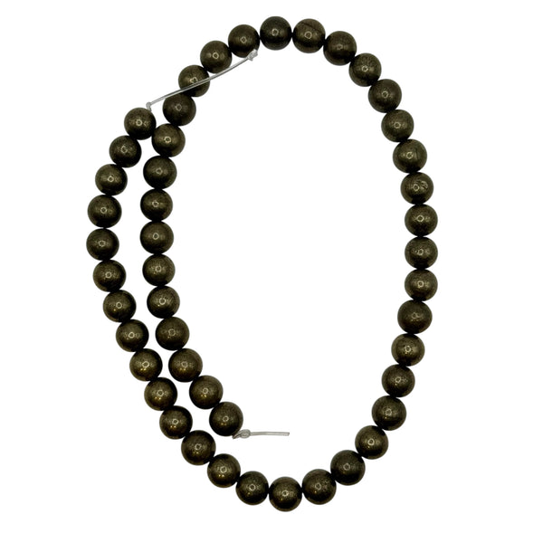 Pyrite A Fil de Perles Naturelle 4-6-8-10mm, env 39cm