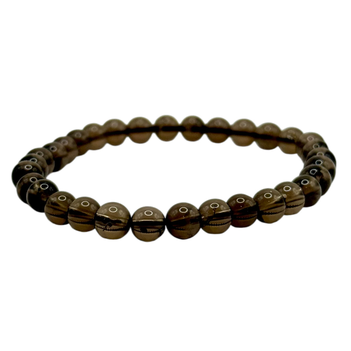 Bracelet "Libération & Ancrage" en Quartz Fumé Perles Rondes