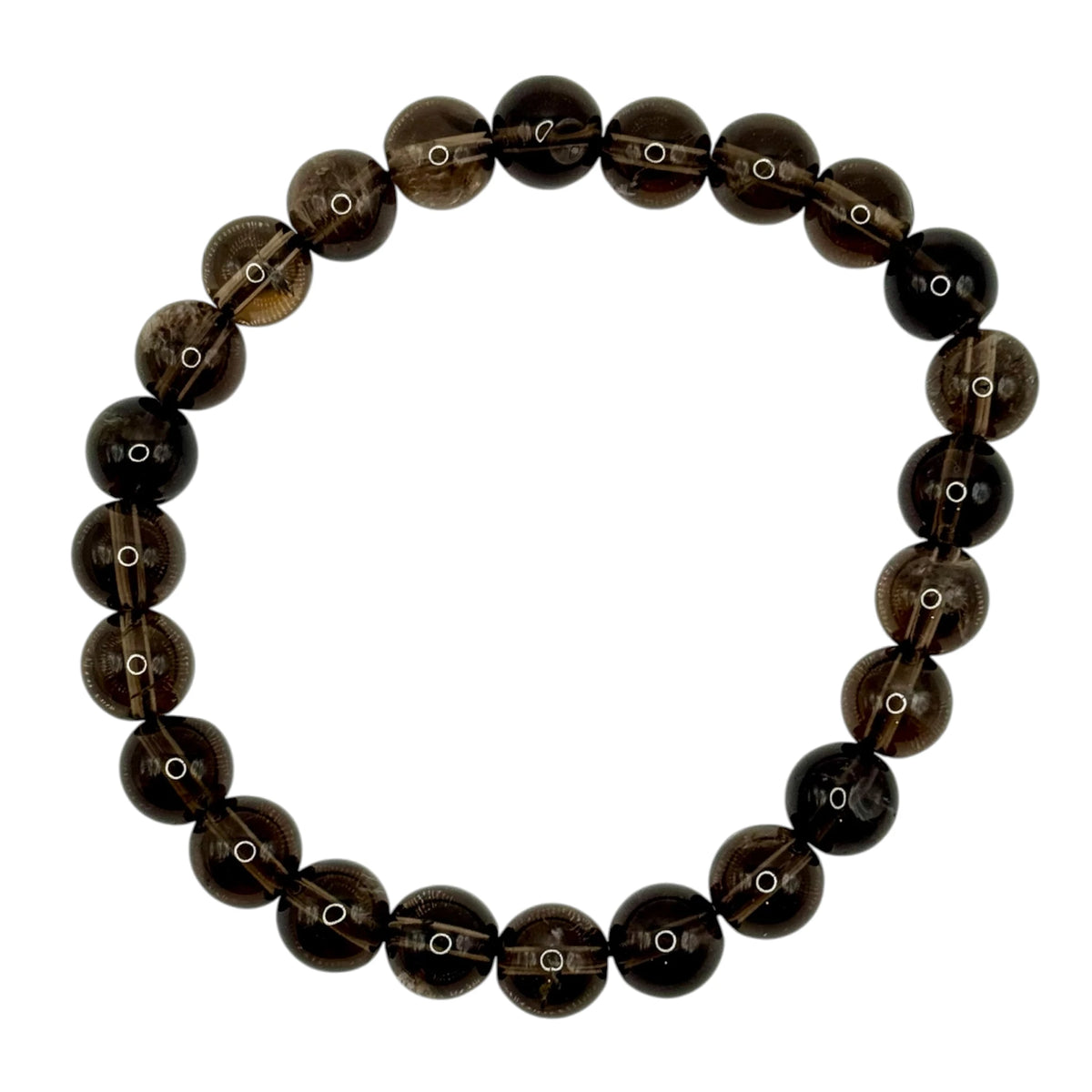Bracelet "Libération & Ancrage" en Quartz Fumé Perles Rondes