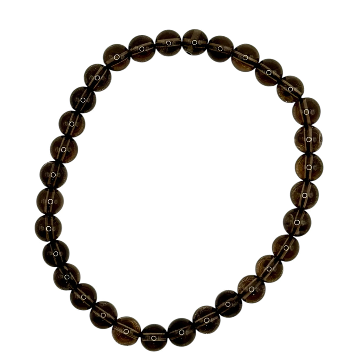 Bracelet "Libération & Ancrage" en Quartz Fumé Perles Rondes