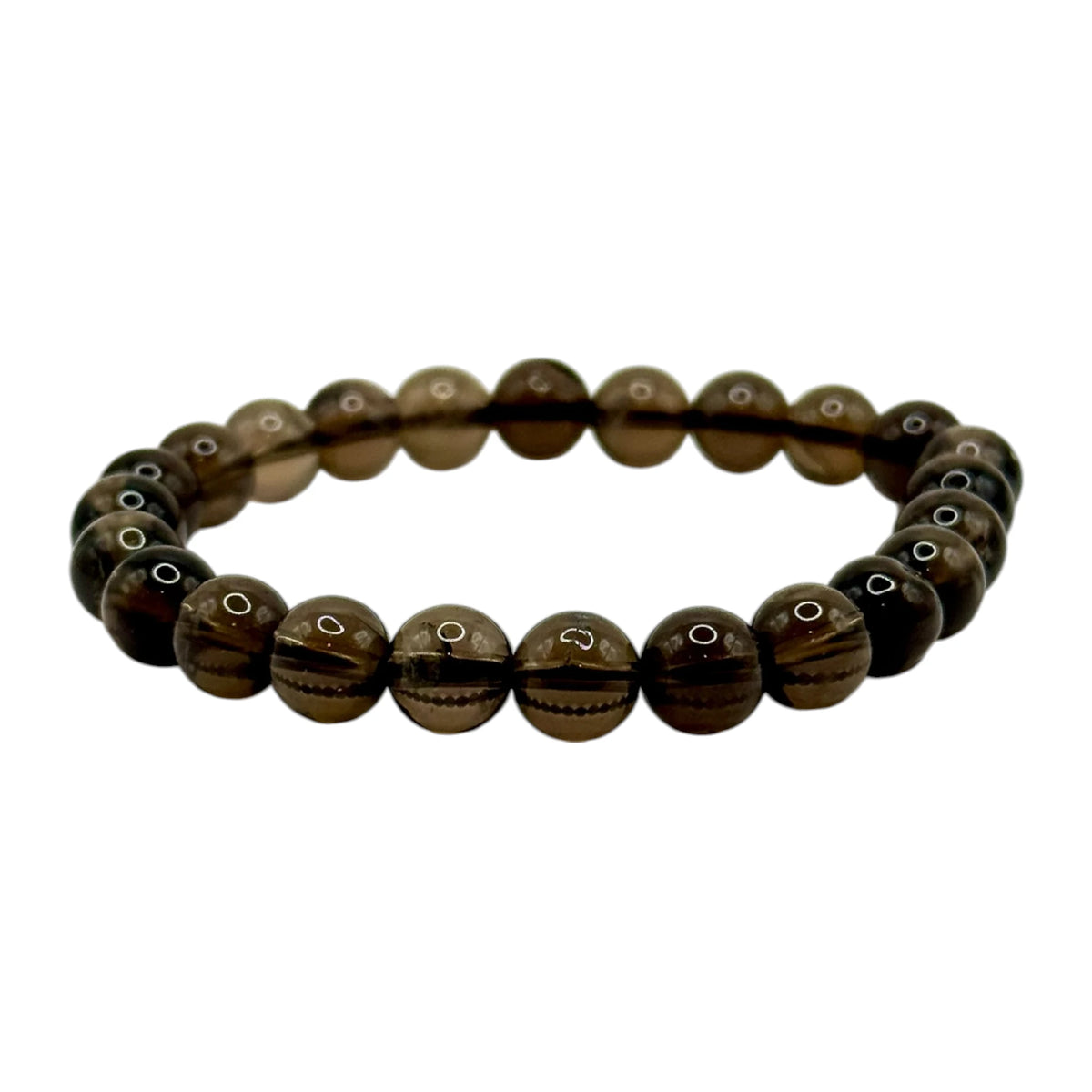 Bracelet "Libération & Ancrage" en Quartz Fumé Perles Rondes