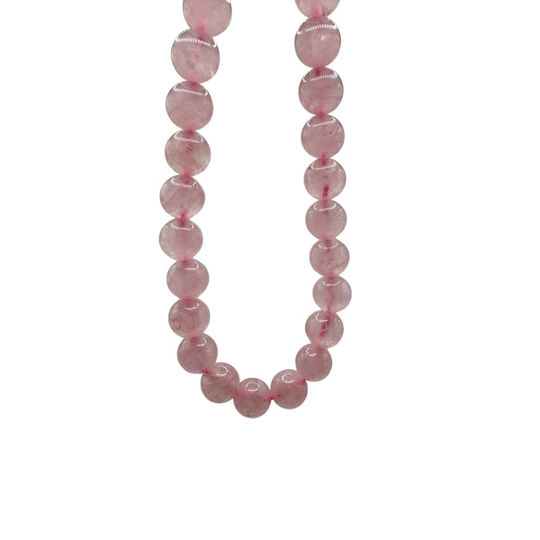Quartz Rose A Fil de Perles Naturelle 4-6-8-10mm, env 39cm