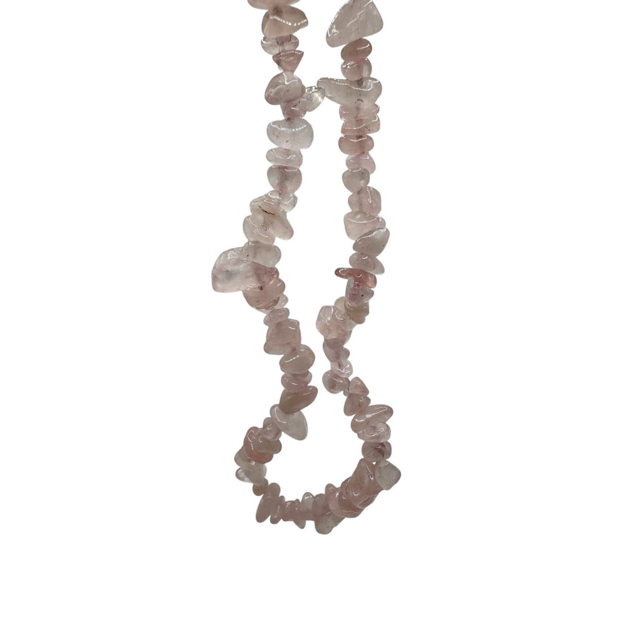 Fil de perles naturelles de Quartz Rose chips / Baroque 80cm