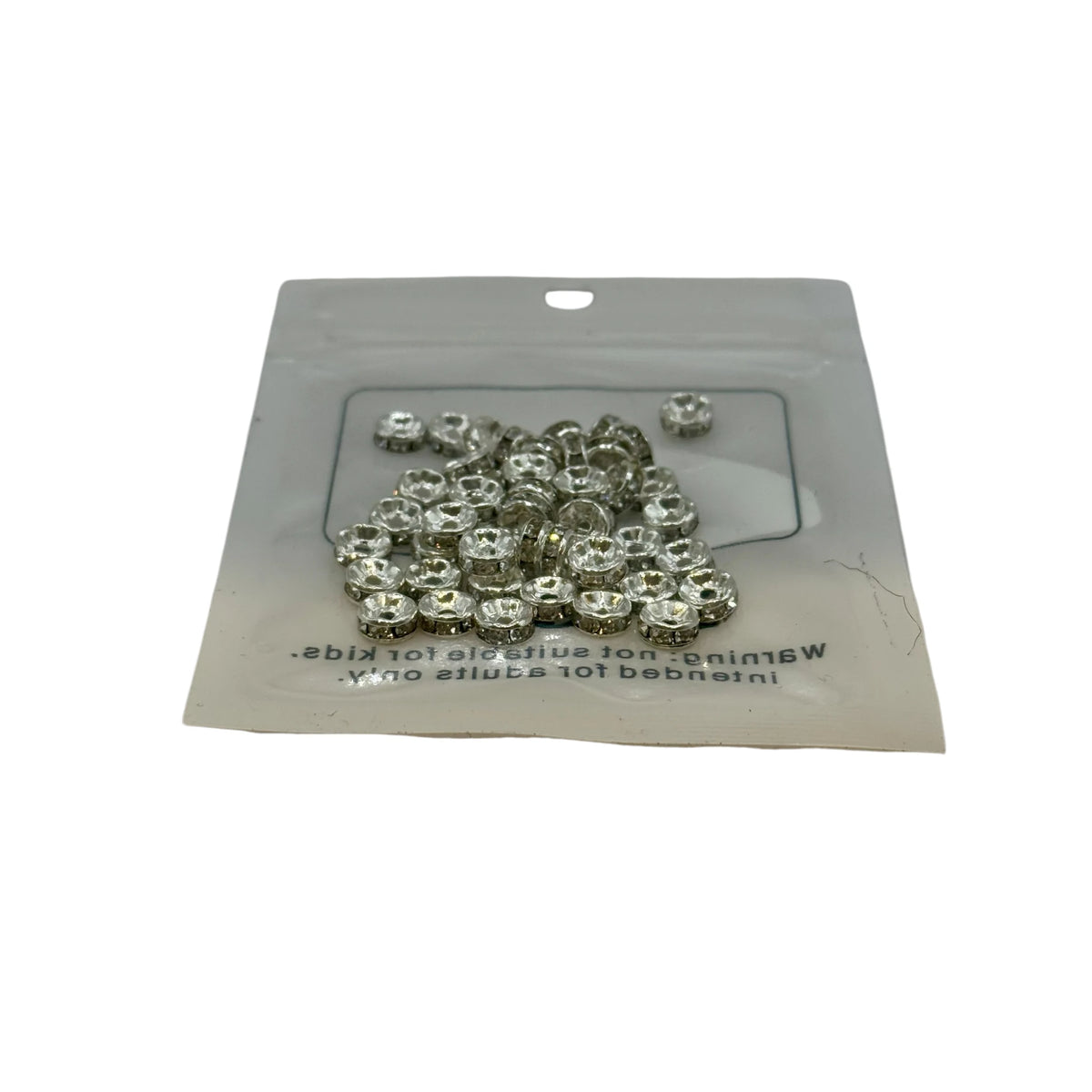 Rondelles perles d'espacement en strass de cristal 6mm et laiton 50 pces