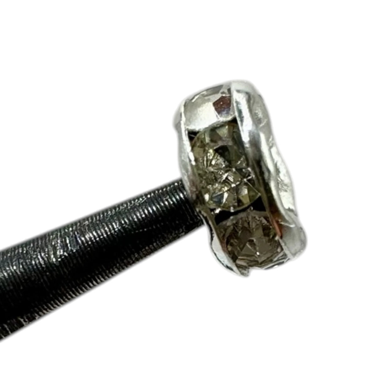 Rondelles perles d'espacement en strass de cristal 6mm et laiton 50 pces