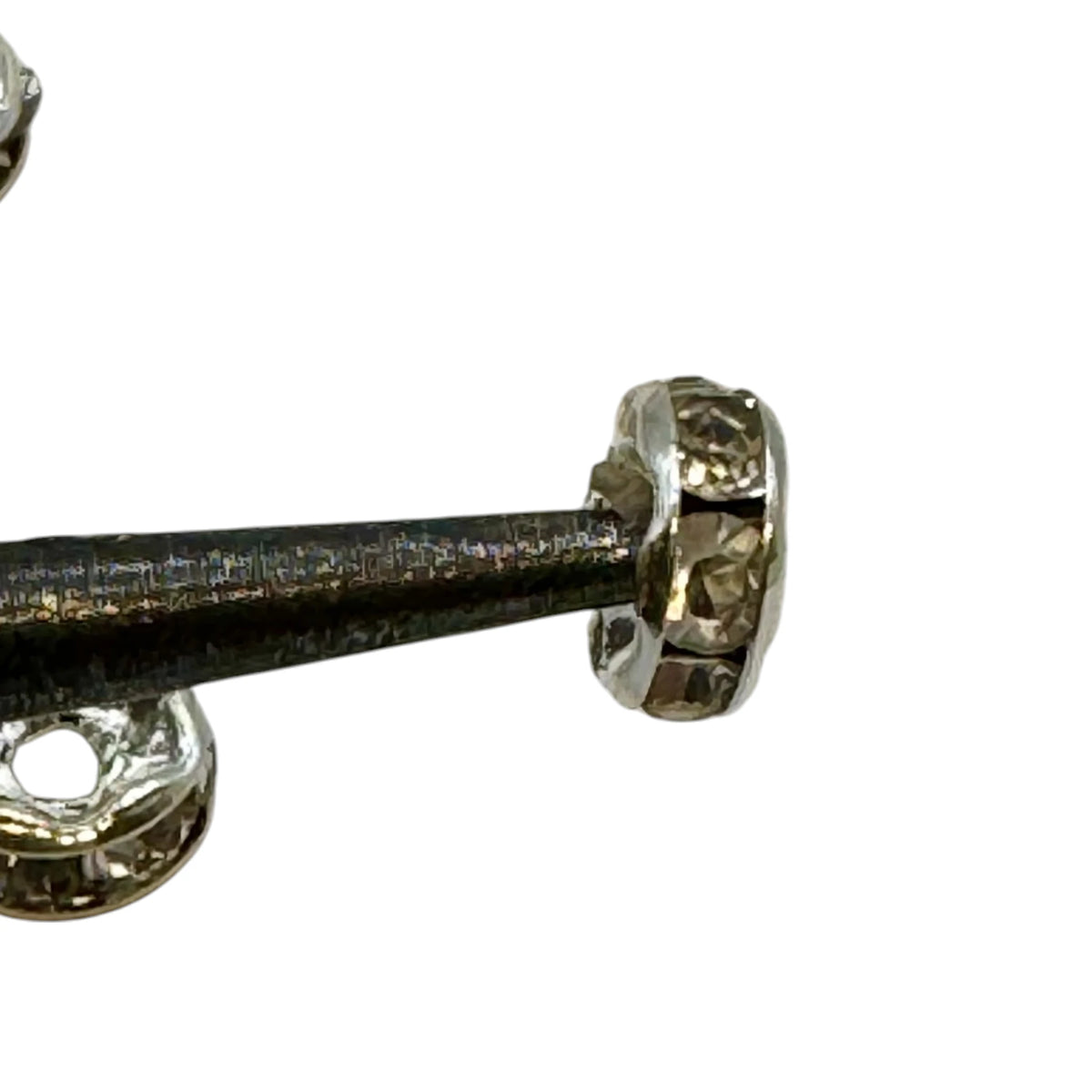 Rondelles perles d'espacement en strass de cristal 6mm et laiton 50 pces