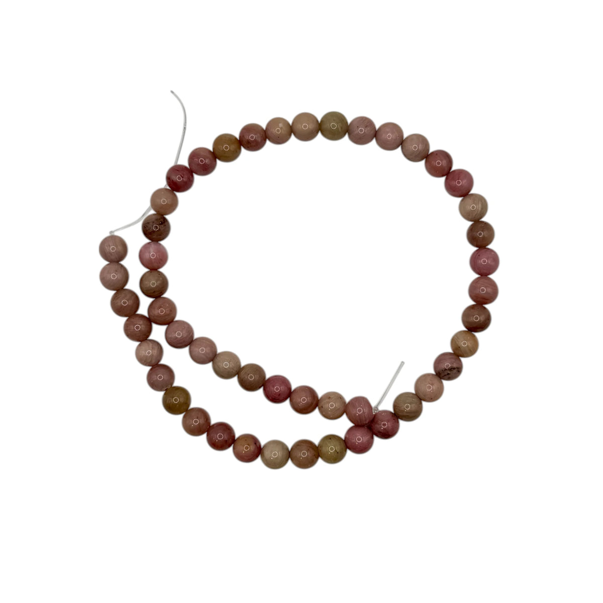 Rhodonite Claire Fil de Perles Naturelle 4-6-8-10mm, env 39cm
