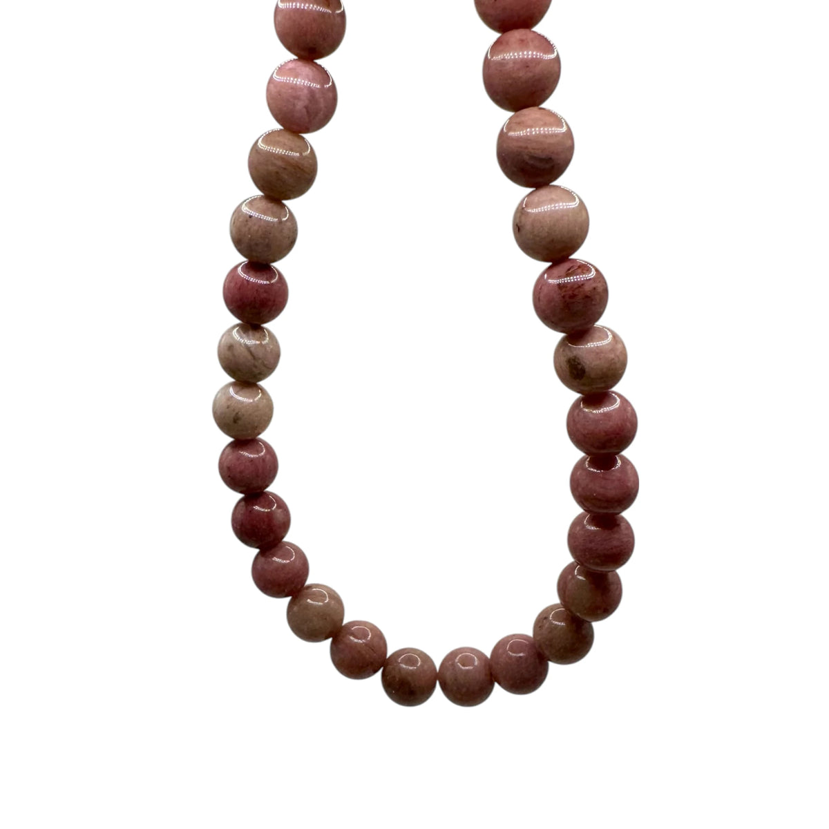 Rhodonite Claire Fil de Perles Naturelle 4-6-8-10mm, env 39cm