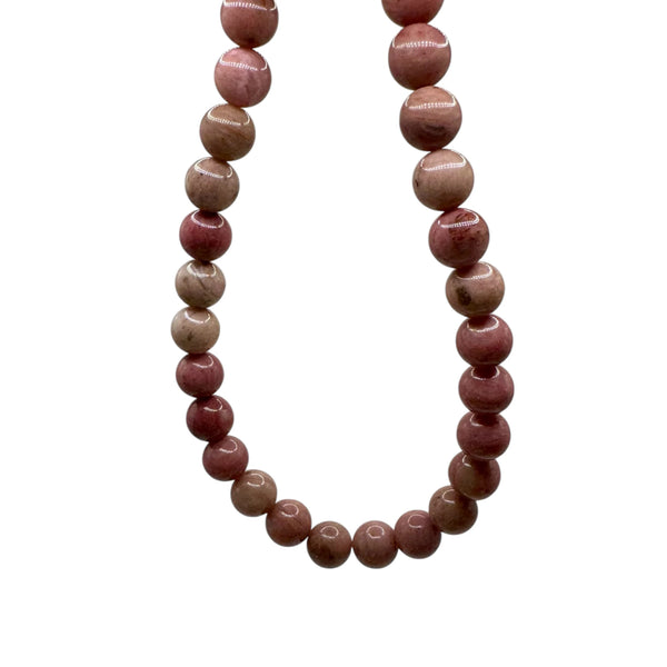 Rhodonite Claire Fil de Perles Naturelle 4-6-8-10mm, env 39cm
