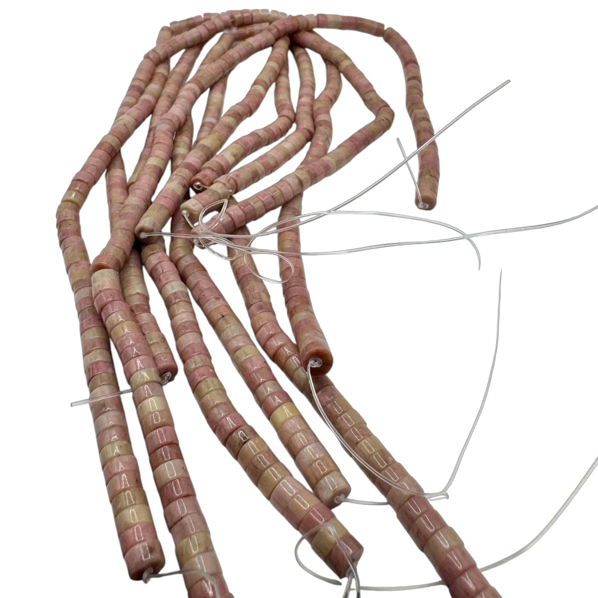 Rhodonite Claire Fil de Perles Naturelle Heishi 6x3.5 , env 39cm