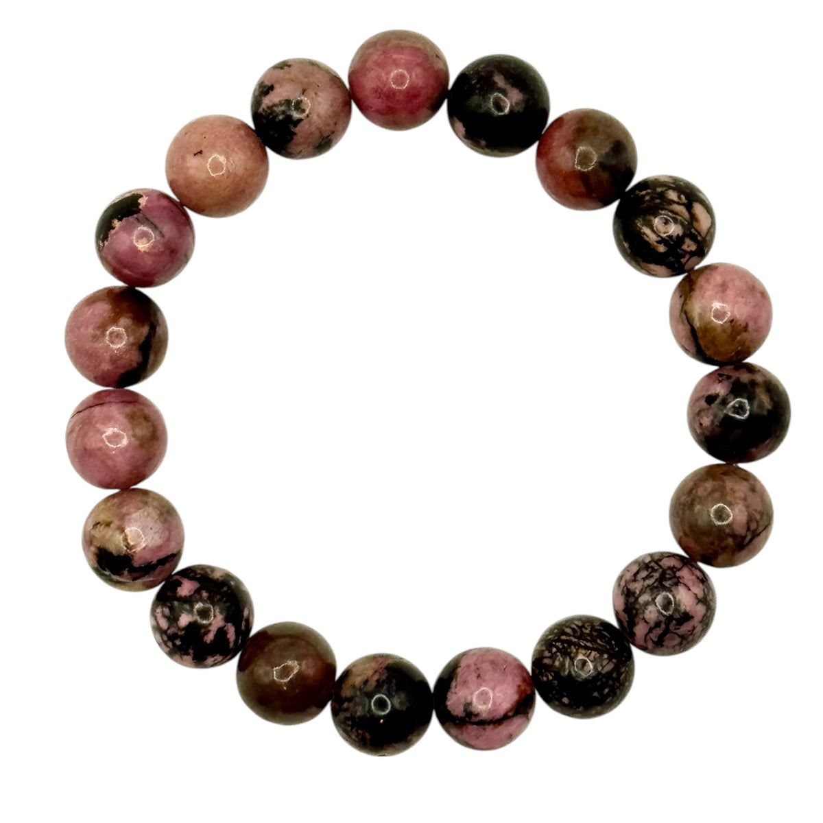 Bracelet "Équilibre & Compassion" en Rhodonite Perles Rondes