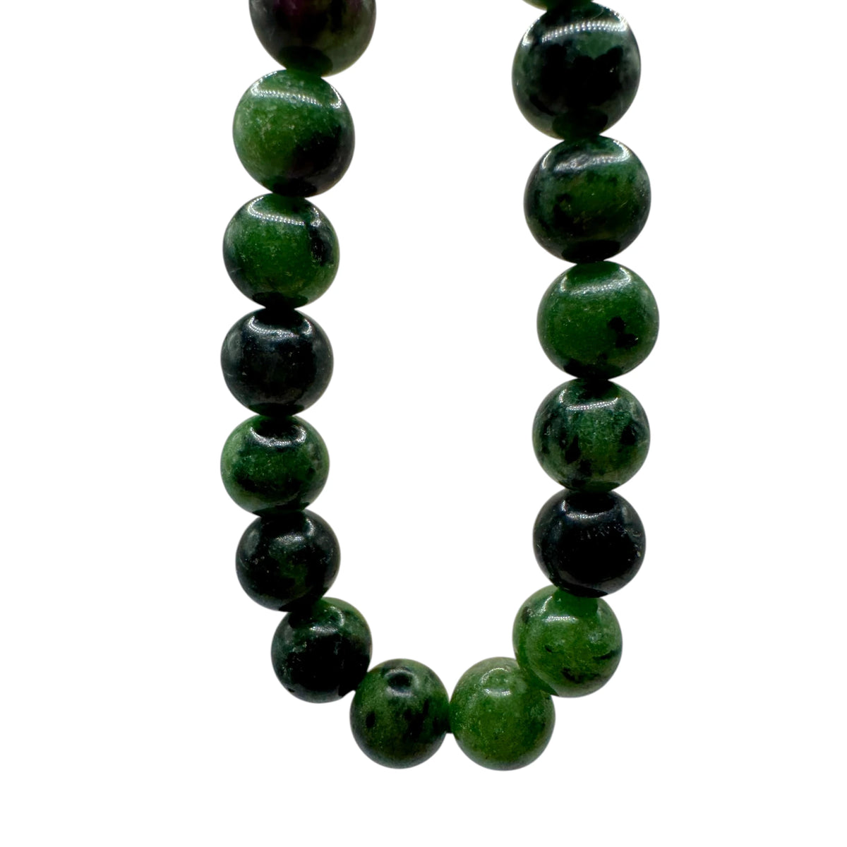 Rubis Zoisite Fil de Perles Naturelle 4-6-8mm, env 39cm