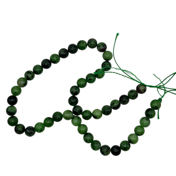 Rubis Zoisite Fil de Perles Naturelle 4-6-8mm, env 39cm