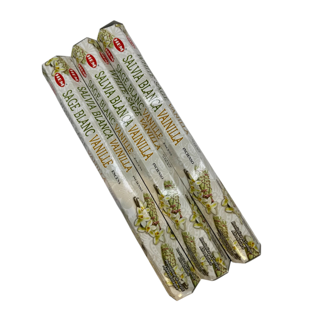 Encens Hem Vanille Sauge Blanche, bâtonnets