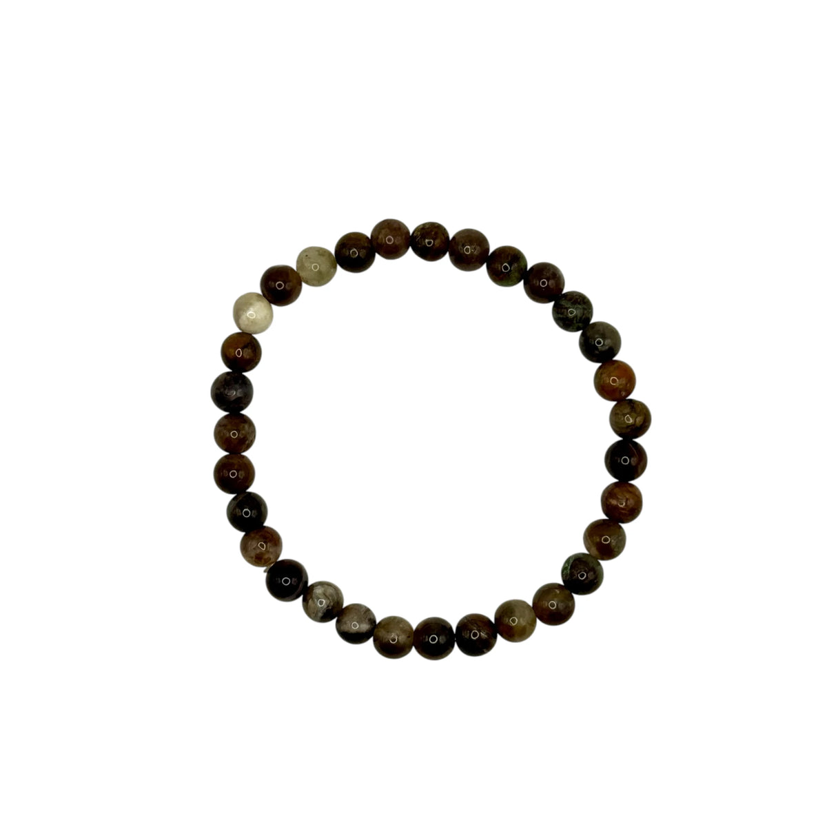Bracelet "Relaxation & Intuition" en Serpentine Perles Rondes