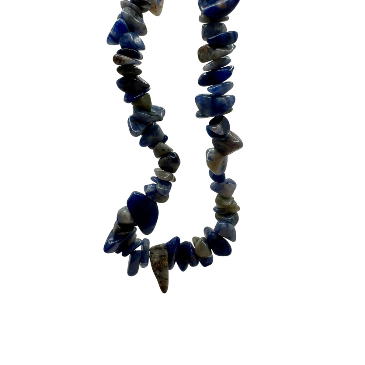 Fil de perles naturelles de Sodalite chips / Baroque 80cm