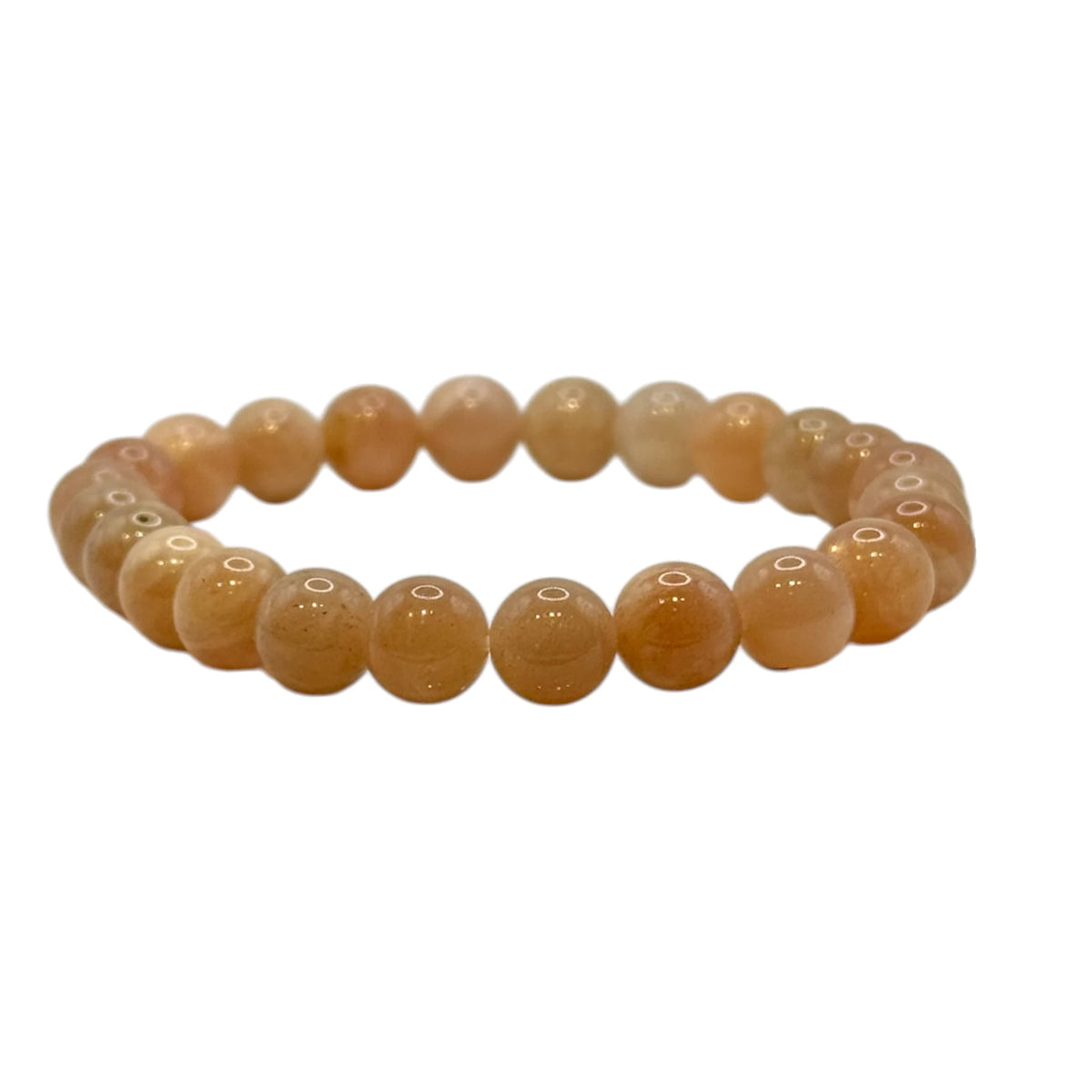 Bracelet "Lumière & Positivité" en Pierre du Soleil Perles Rondes