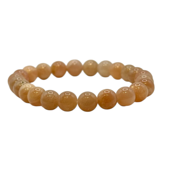 Bracelet "Lumière & Positivité" en Pierre du Soleil Perles Rondes