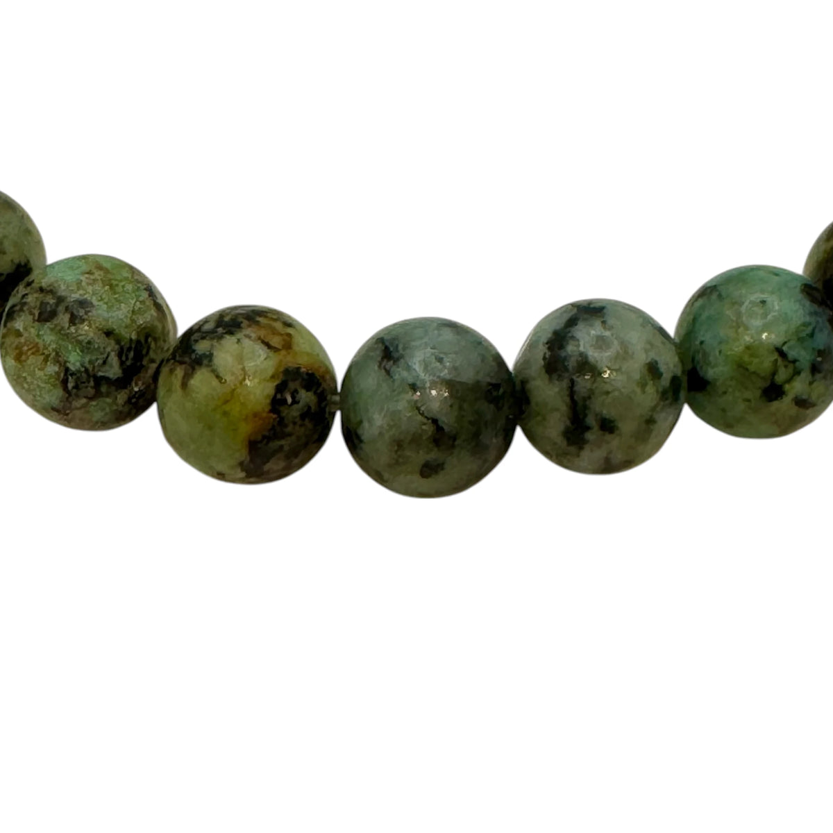 Jaspe Turquoise Africaine Fil de Perles Naturelle 6-8mm, env 39cm