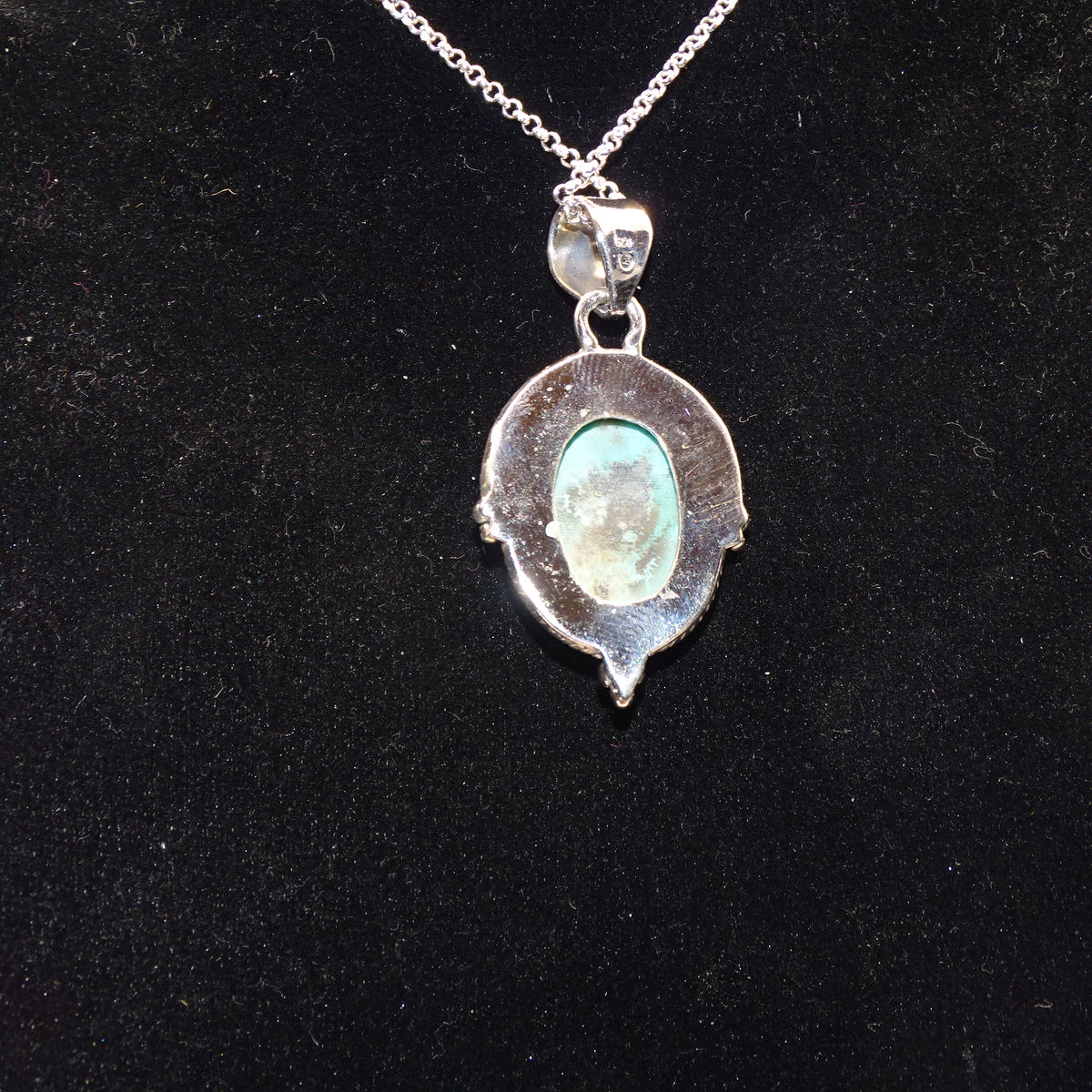 Pendentif Turquoise Tibet Argent 925