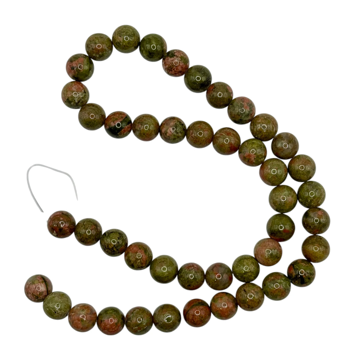 Unakite Fil de Perles Naturelle 4-6-8-10mm, env 39cm