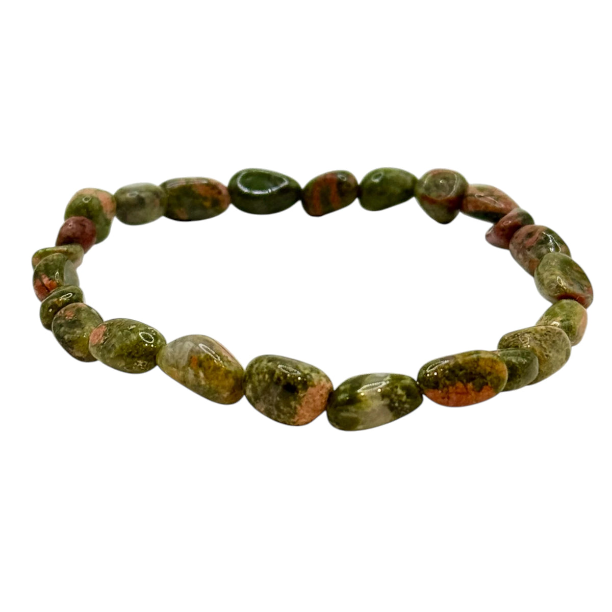 Bracelet Pierres roulées Unakite