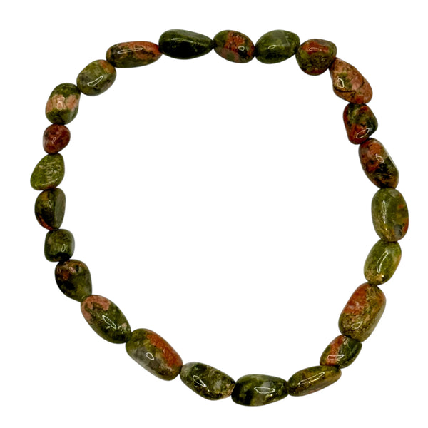 Bracelet Pierres roulées Unakite